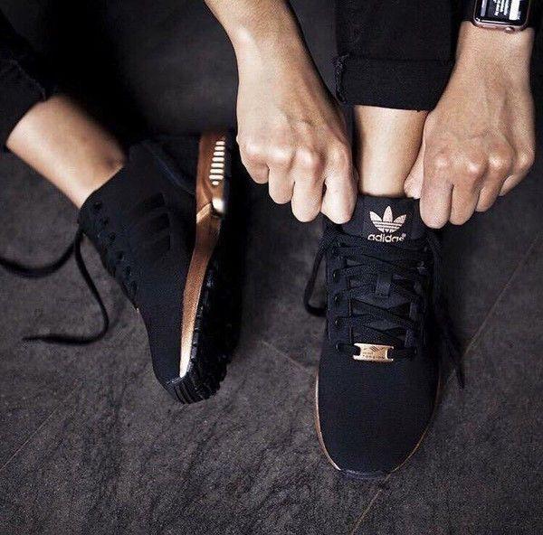 زفاف - Adidas ZX Flux Shoes - Black 