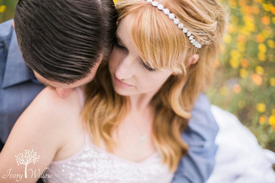 Wedding - Crystal Headband Wedding - Tie back Headband - Wedding Headband - Flower Girl - Prom - Wedding Accessory - Bridesmaid - Headpiece