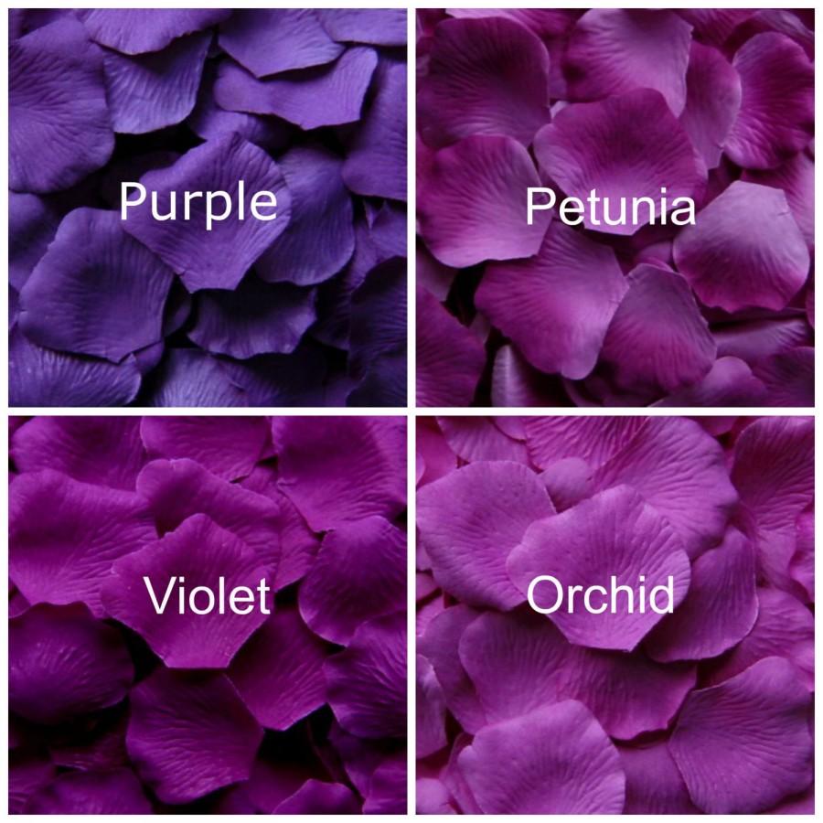 زفاف - Vibrant Purple Silk Rose Petals, 300 petals
