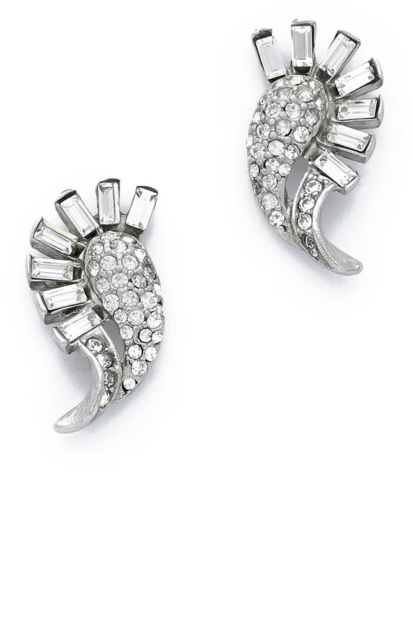 Mariage - Ben-Amun Baguette Fringe Earrings