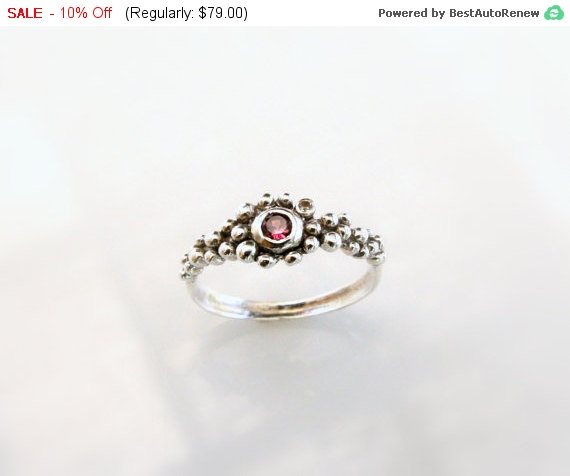 Mariage - SALE Bubbles ring, Balls ring, Bead Ring, Engagement ring, Delicate silver ring, Gift for her, Statement ring