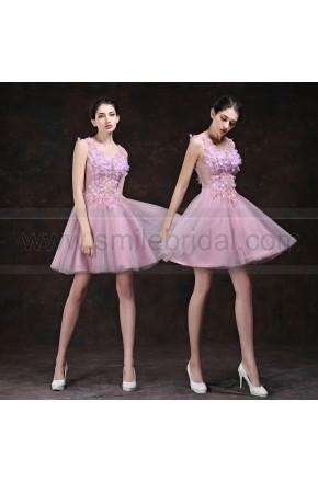 Mariage - 2016 New Summer Pink Bridesmaid Dress Short Sexy Dress Nightclub Bar Dress