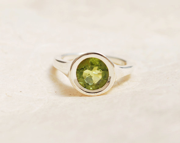 Wedding - Personalized Engagement Ring - August birthstone ring, Peridot engagement ring, Birthstone Promise ring, Birthstone ring for mom