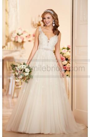 Hochzeit - Stella York A-Line Wedding Dress With Plunging Neckline Style 6291
