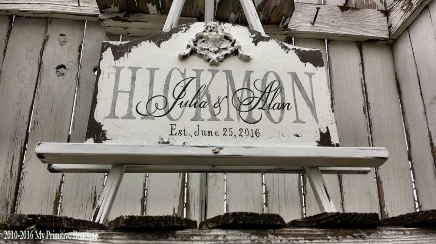 Mariage - WOODEN NAME SIGN 