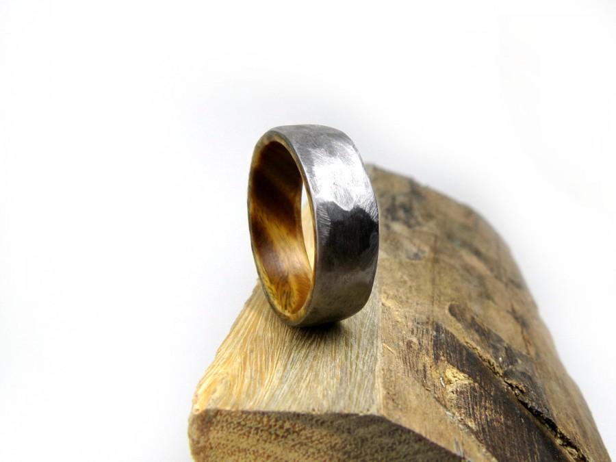 Hochzeit - Ironwood Ring, Hammered Titanium Ring, Hammered Ring, Men's Wedding Ring, Mens Engagement Ring, Women Wedding Ring, Women Engagement Ring