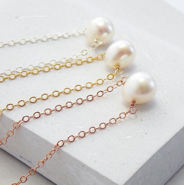 Mariage - Single Pearl Necklace 