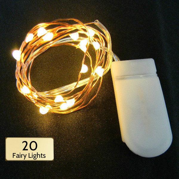 Hochzeit - Party Decor Budget Saver!  Great for Mason Jar Lights. Low-cost, 39-inch /20 Warm White Fairy Lights, Batteries Included. Wedding Decor.