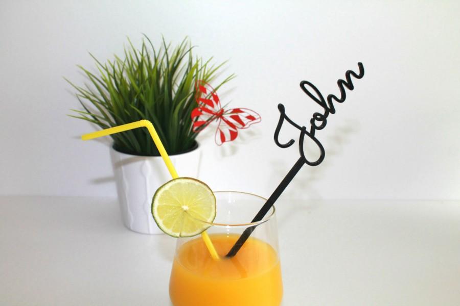 Wedding - Drink Stirrers, Personalised Cocktail Stirrers, Beach Cocktail Sticks, Stir Sticks, Personalised Swizzle Stick, Birthday Party Cocktail