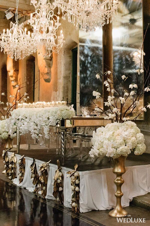 Hochzeit - Industrial Design Meets Luxury At This Glamorous, Black-Tie Wedding 