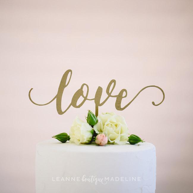 Wedding - love : wedding cake topper
