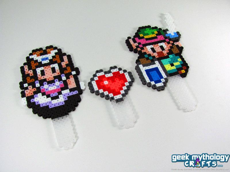 زفاف - Legend of Zelda - Link, Princess Zelda, and Heart Container Gamer Cake Toppers