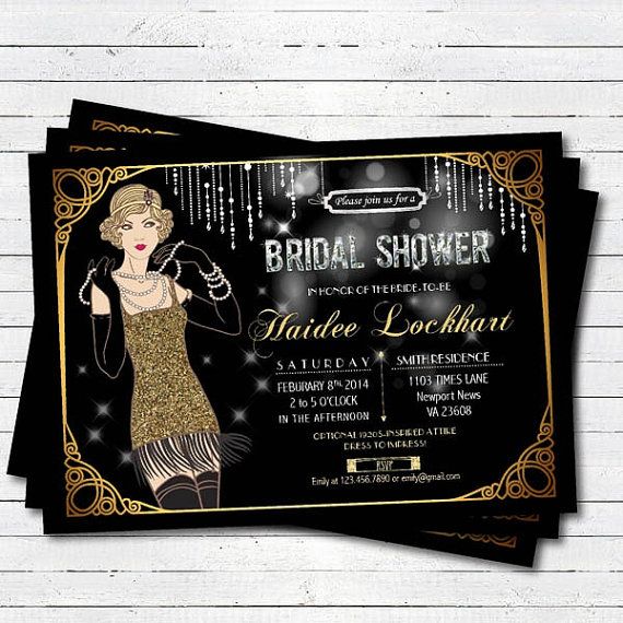 Gatsby Wedding Shower Invitation