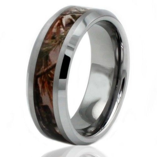 زفاف - Tungsten Wedding Band,Tungsten Carbide,Tungsten Ring,Men's Tungsten Carbide Forest Woods Camouflage Wedding Ring