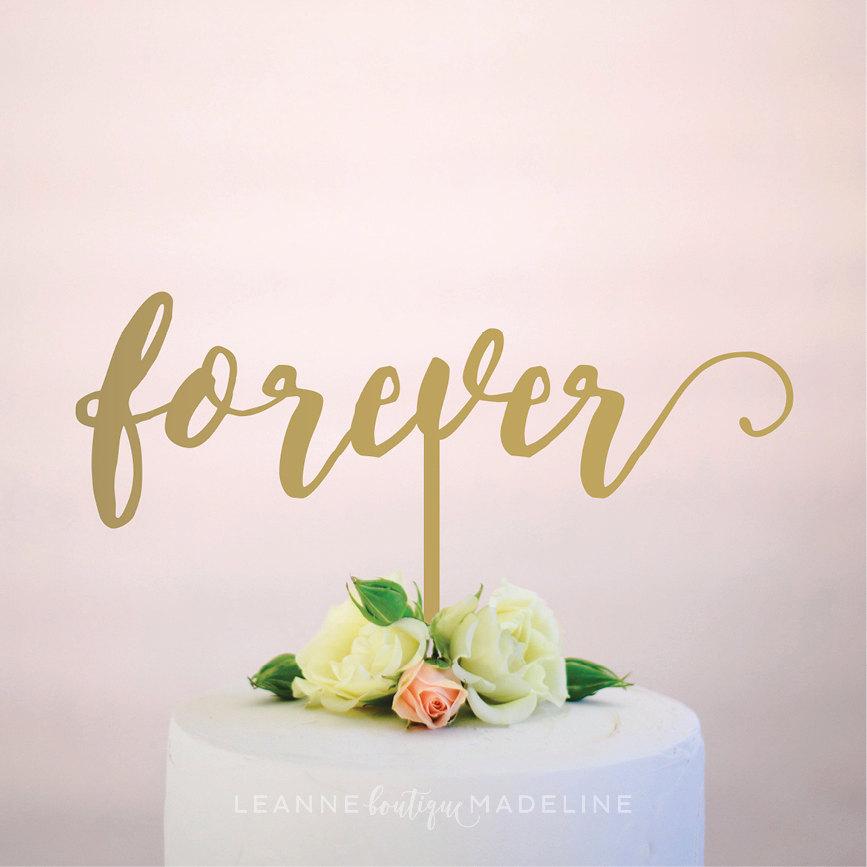 Wedding - forever : wedding cake topper