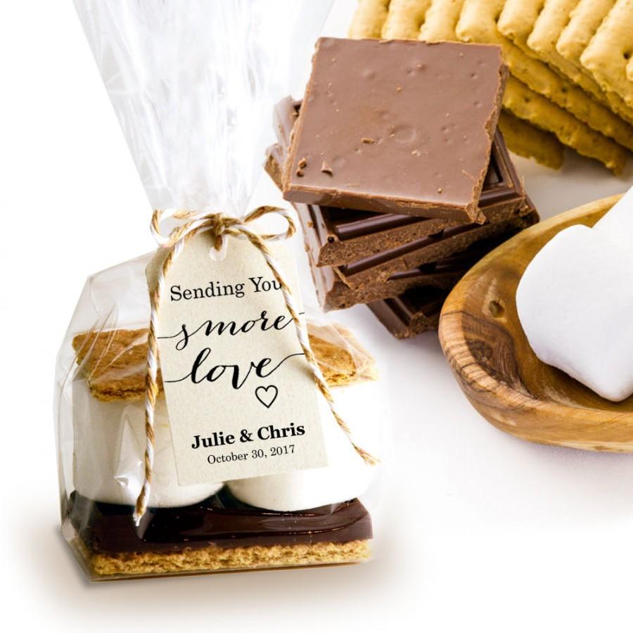 Свадьба - Sending You S'MORE Love Tag Template ~  SMALL ~ DIY Editable ~ Printable Custom Favor Tags ~ Gift Tags ~ Wedding Tags