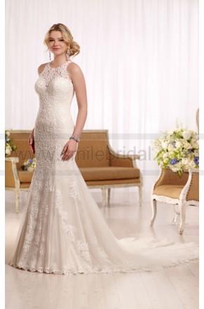 زفاف - Essense Of Australia Satin Wedding Dress With Halter Neckline Style D2174