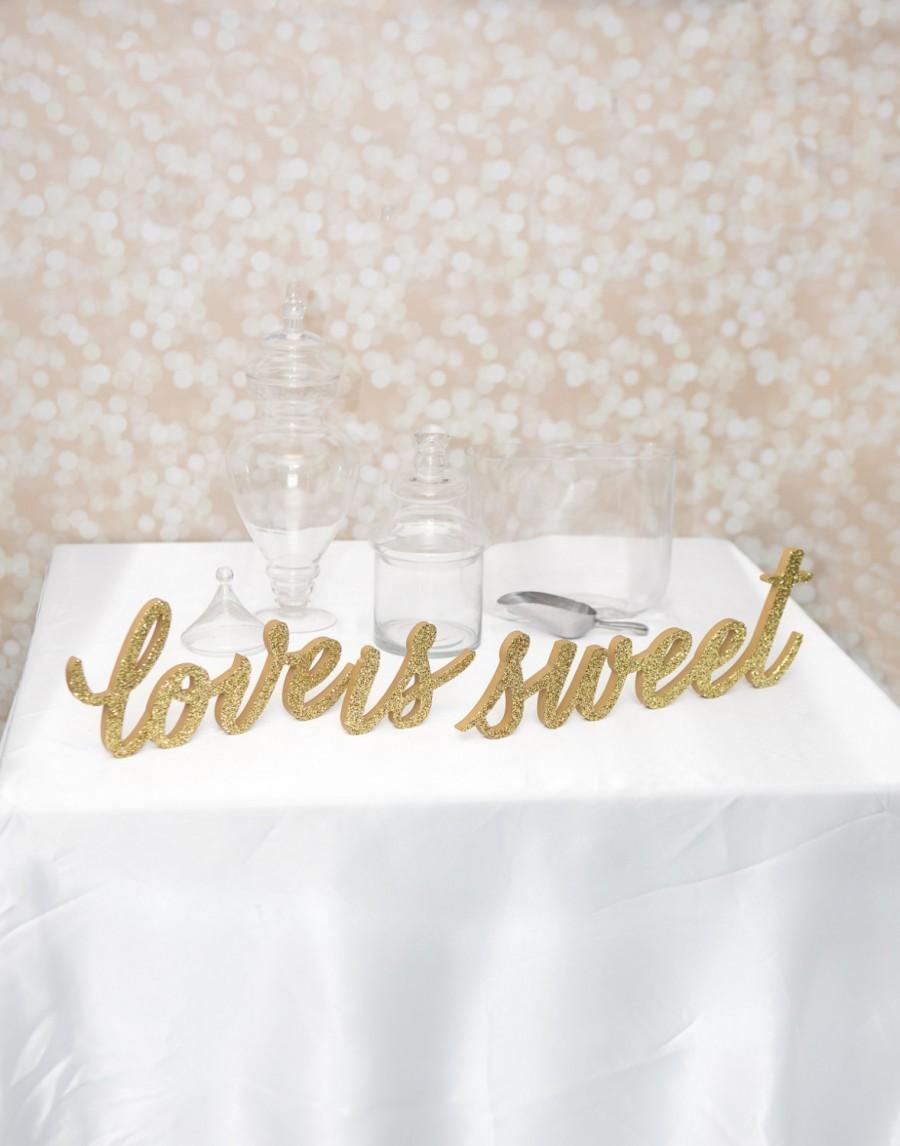 Rustic Wood Effect Love Is Sweet Candy Buffet Personalised Wedding Sign