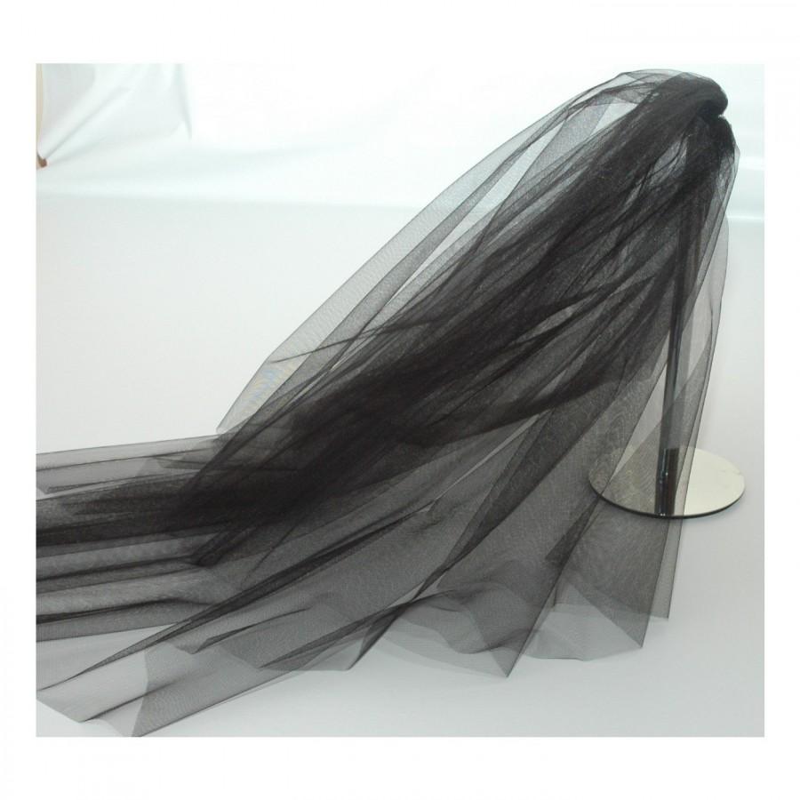 زفاف - Designer Black Wedding Veil Any Length 2 Tier Any Colour  LBV156 LBVeils UK