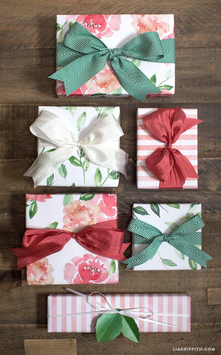 زفاف - Floral Watercolor Gift Wrap