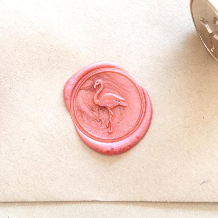 زفاف - Flamingo Wax Stamp Custom Seal Stamp
