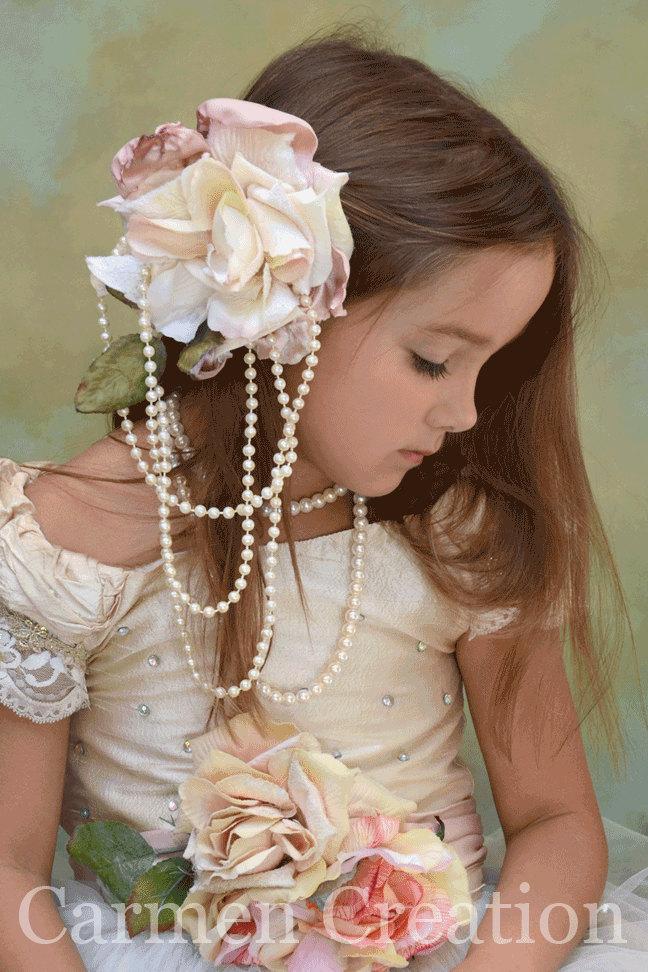 Hochzeit - Victorian Hair Clip With Pearls