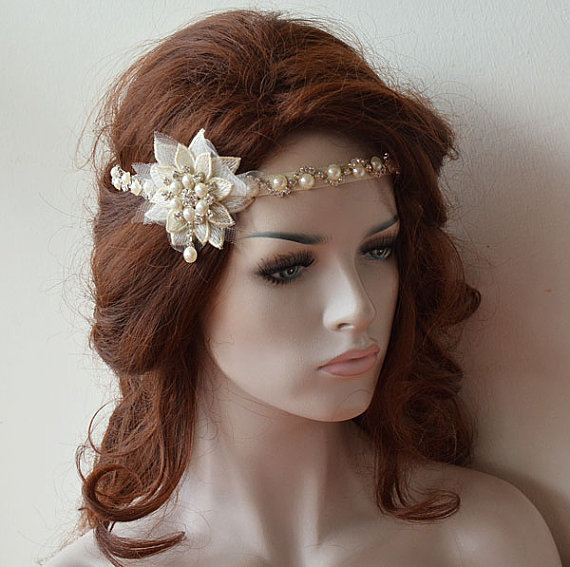 زفاف - Wedding Pearl Hair Jewelry, pearl headpiece, wedding hair accessories, Bridal Pearl Headband, Hair Accessories, Wedding headband