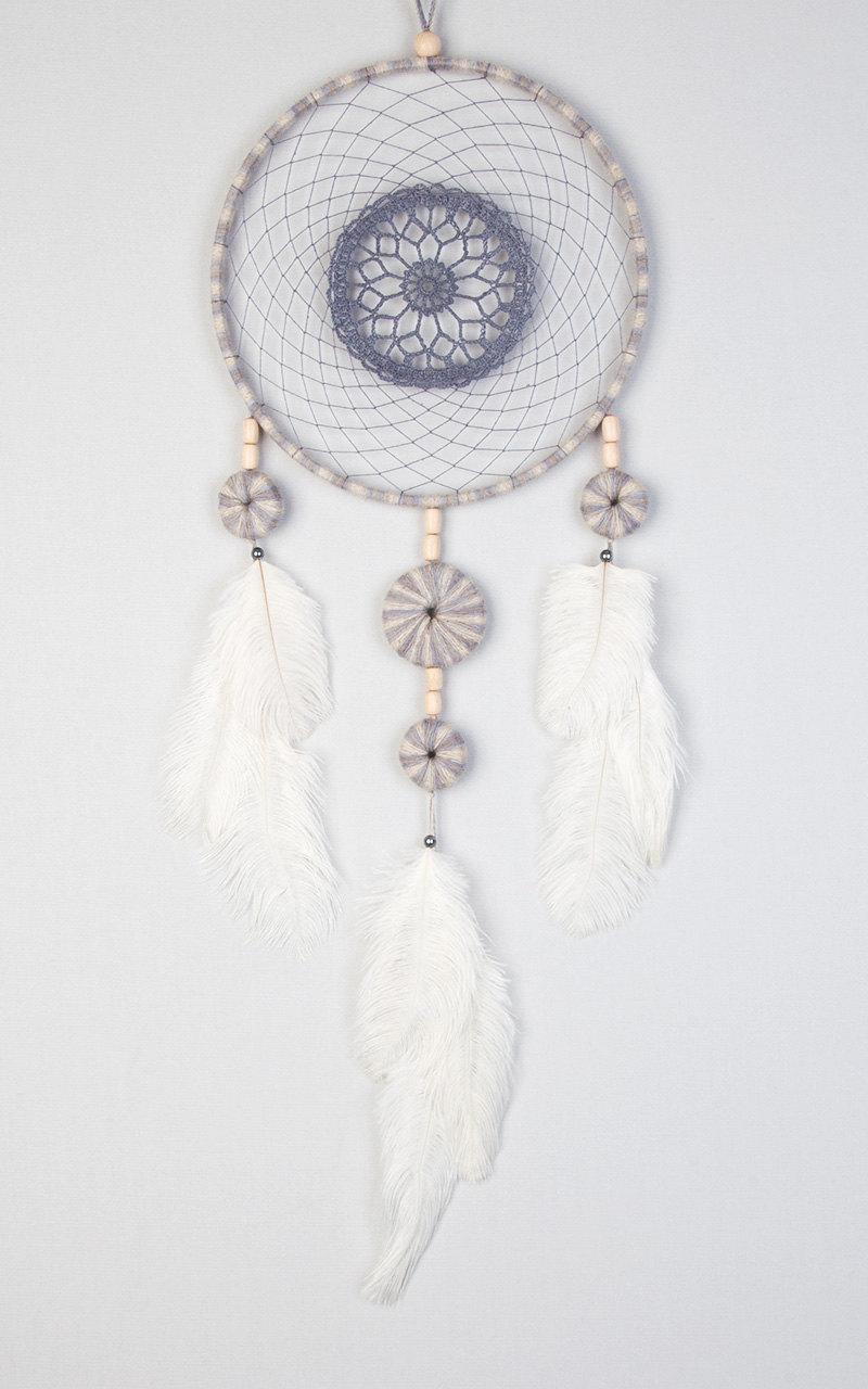 زفاف - Beige Gray Blue Dream Catcher Crochet Doily Dreamcatcher large dreamcatcher boho dreamcatchers wedding decor wall hanging wall decor