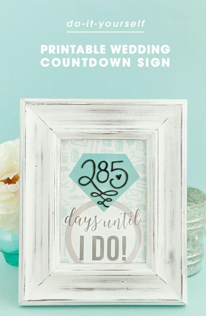 Mariage - DIY The Most Adorable "Wedding Countdown" Sign Ever!