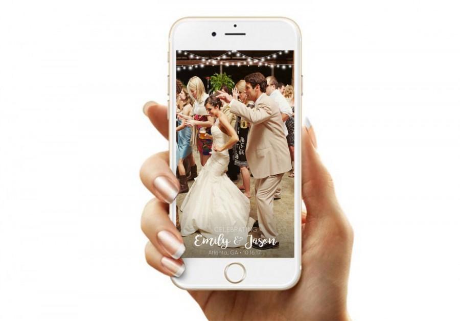 Wedding - Custom Snapchat Filter-Over 80 Designs-String Lights -Snapchat Geofilter- Wedding