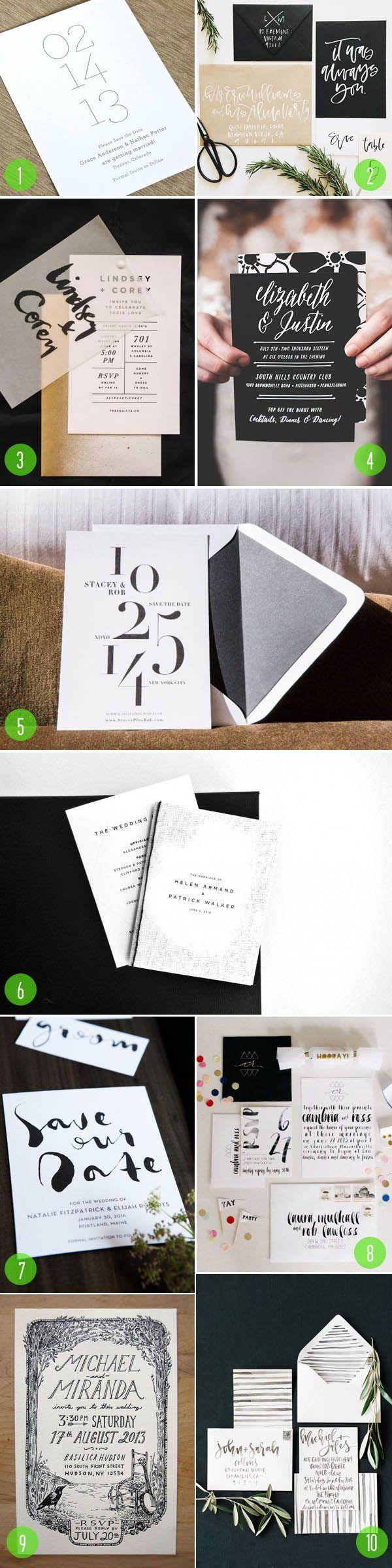 Invitation Top 10 Black white Invitations 2565564 Weddbook