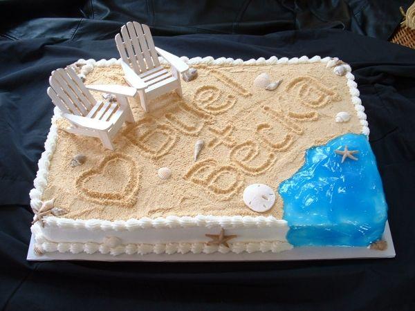 Hochzeit - Beach Theme Bridal Shower Cake — Bridal Shower