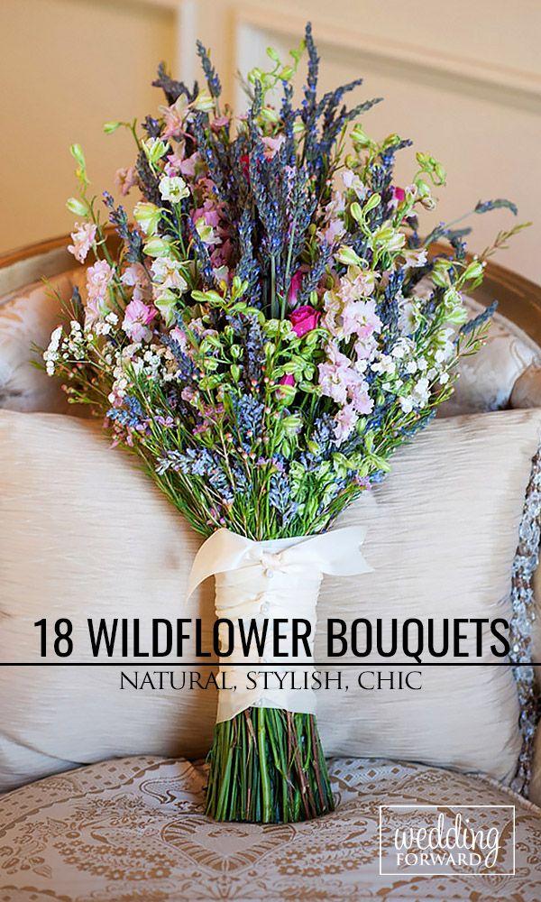 Mariage - 24 Wildflower Wedding Bouquets Not Just For The Country Wedding