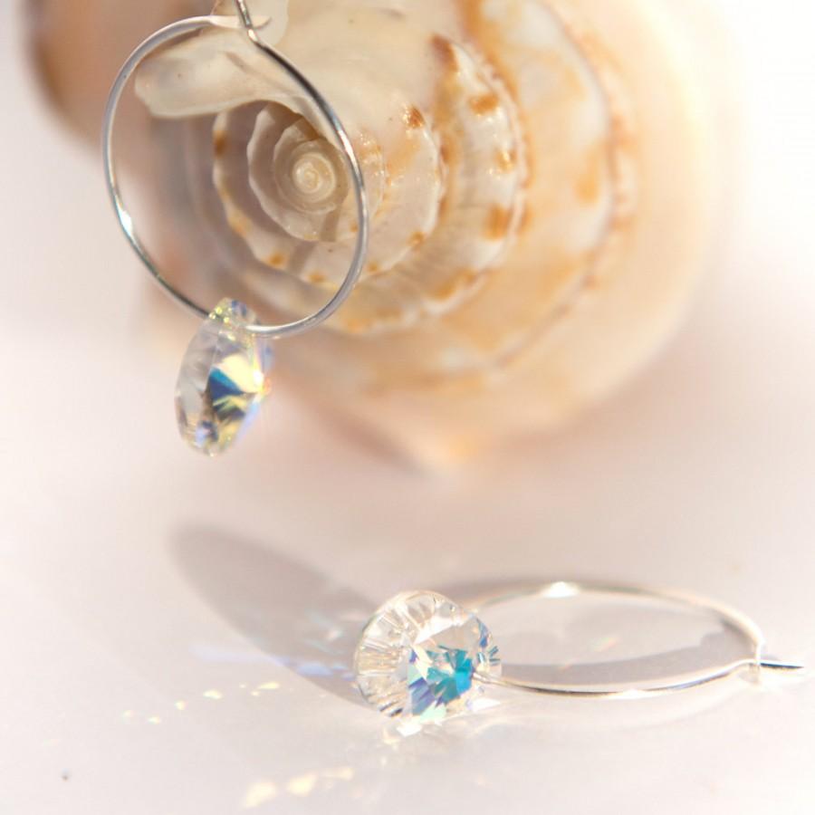 Hochzeit - Minimal Earrings Minimalist Earrings Small Silver Hoops Minimalist Jewelry Small Hoop Earrings Silver Minimal Earring Simple Earrings Silver