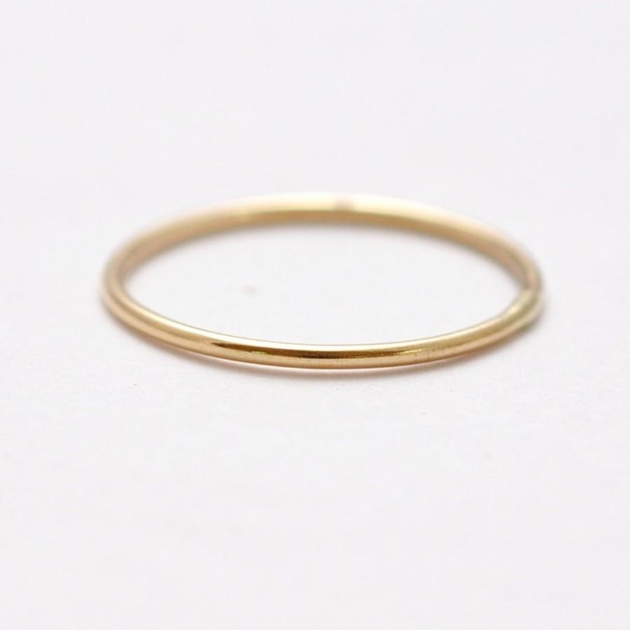 زفاف - Gold Wedding Band: Thin 14K Rings, Gifts under 100