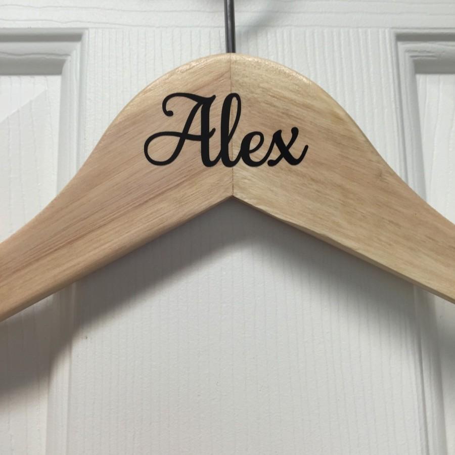 Wedding - Wedding Hangers for Bride, Bridesmaids DECAL ONLY Name Decal for Bridesmaid Dress Personalized