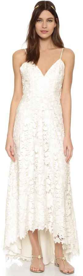 Mariage - Badgley Mischka Collection Deep V Guipure Gown