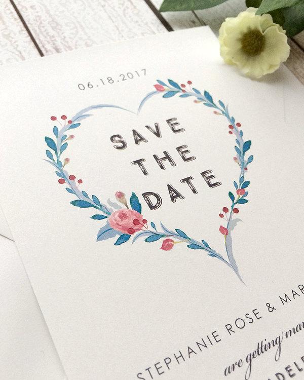 Свадьба - Wedding Save The Date Card - Rustic Wedding Save the Date Card - Bohemian Romantic Save the Date
