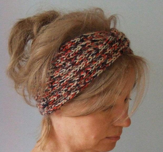 Mariage - Knit Headband, Winter Earwarmer, Handmade Headband, Women Winter Headband, Knit turban, Headwrap, Knit  Earwarmer,  Merino wool, Cotton