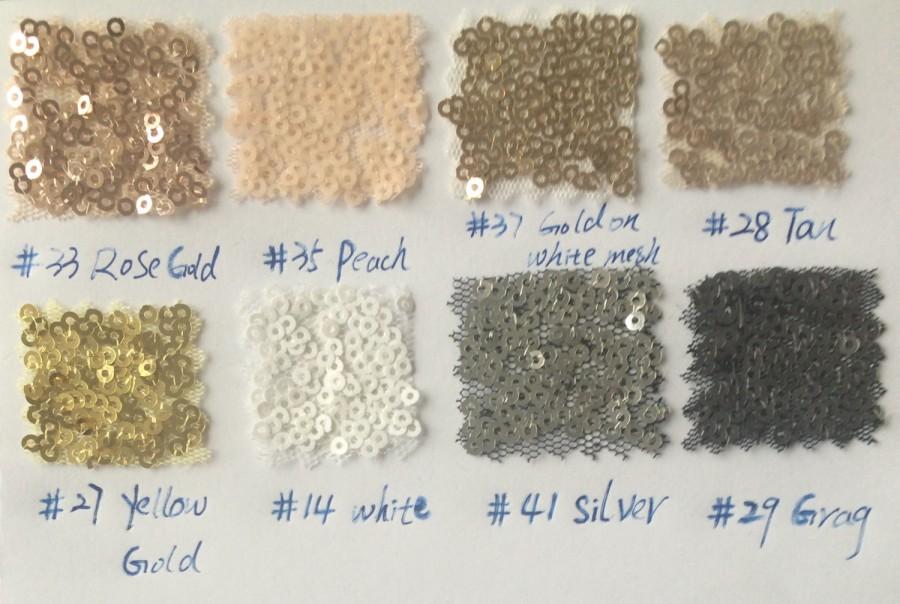 Wedding - Color Swatch for Sequins
