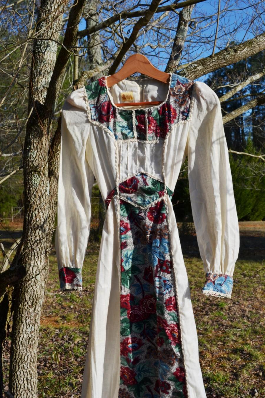 Wedding - Festival Dress Gunne Sax Dress Boho Dress Hippie Dress Bohemian Dress 70s Prarie Dress Wendy of California Dress