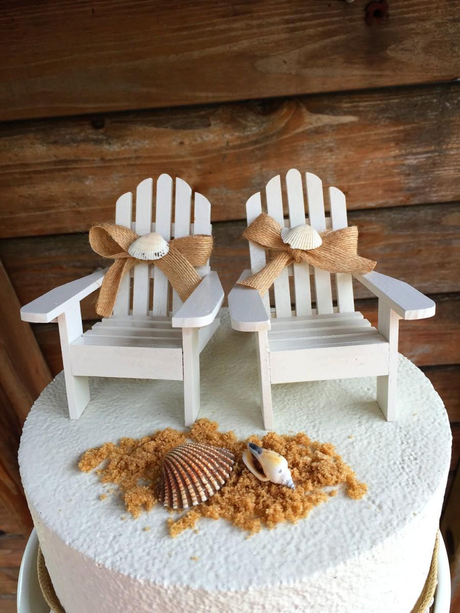 Adirondack Chair /Sunbed Cake Toppers Beach Wedding/ beach cake Decoration