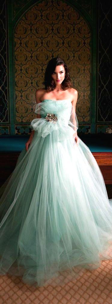 زفاف - AP Loves: Mint Ball Gown By Karen Caldwell