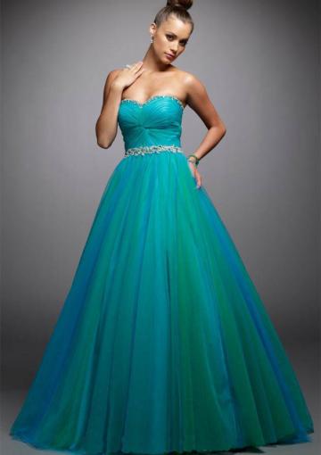 Свадьба - Lace Up Sleeveless Sweetheart Tulle Floor Length Ball Gown
