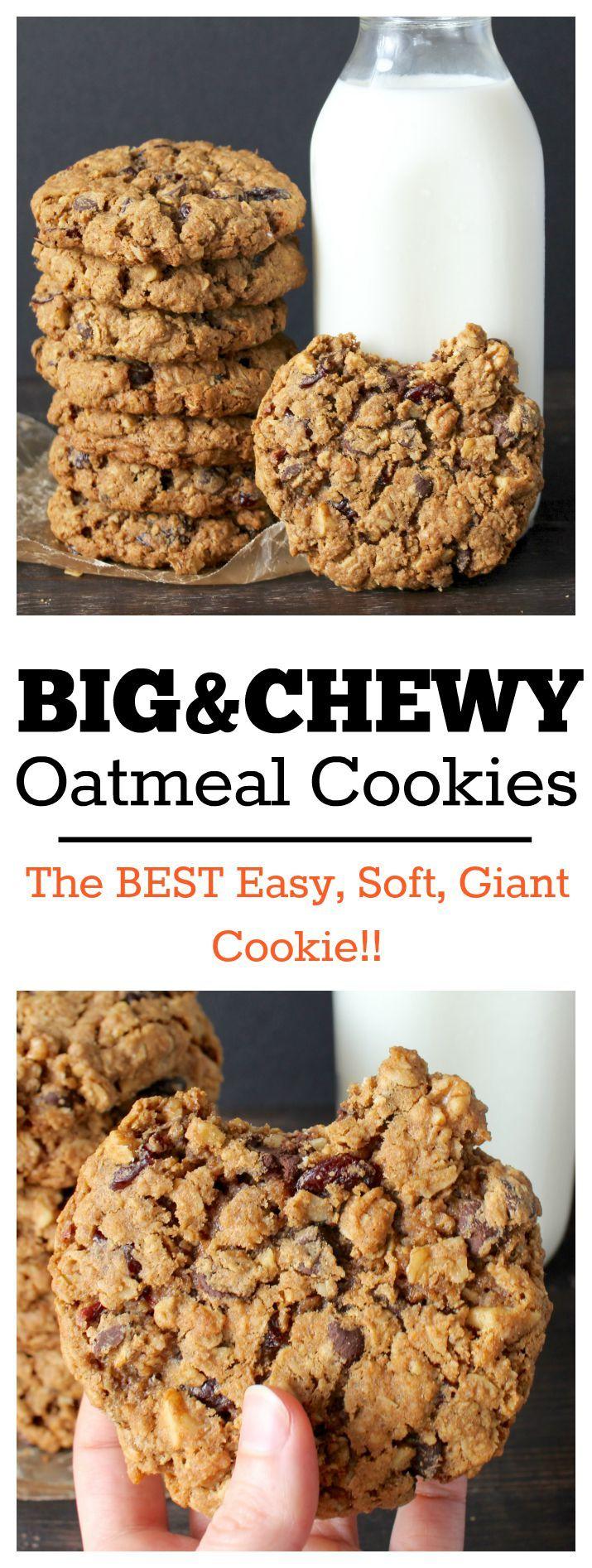Hochzeit - Big And Chewy Oatmeal Cookies