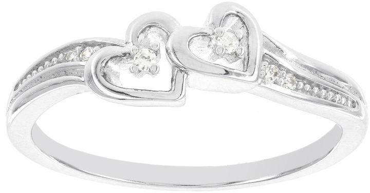 Hochzeit - MODERN BRIDE Lumastar Diamond-Accent Sterling Silver Promise Ring