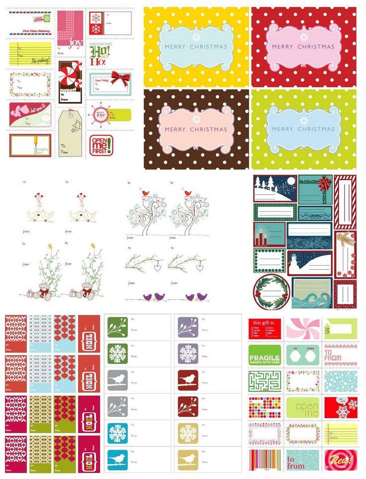 Hochzeit - Mixed Bag Of Treats...: Free Christmas Printable Tags & Labels