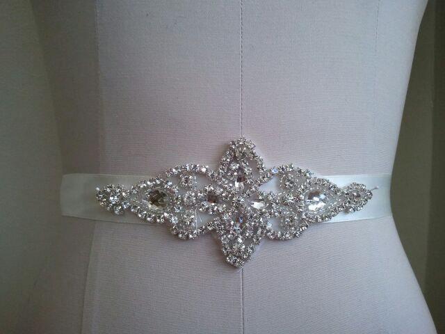 Mariage - Wedding Belt, Bridal Belt, Sash Belt, Crystal Rhinestone  - Style B800118
