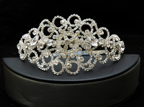 زفاف - Crystal Wedding Headband Rhinestone Headpiece, Bridal Headband, Wedding Headpiece, Crystal Headband, Wedding Hair Accessories