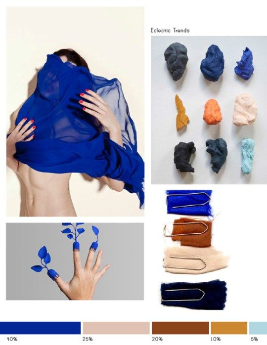 زفاف - Color Inspiration No.7 - Klein Blue, Nude, Clay, Ocre , Airy Blue - Eclectic Trends